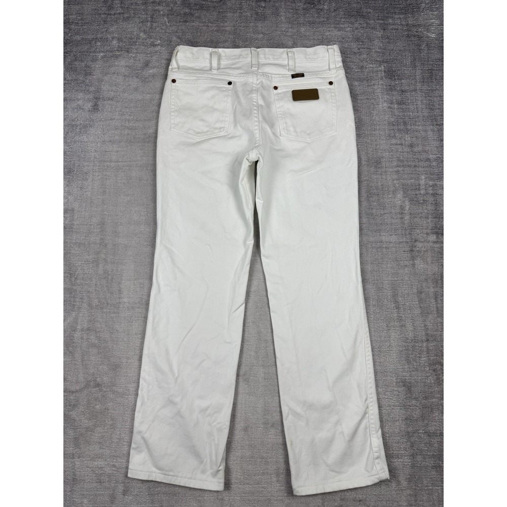 Wrangler Jeans Men's 33x30‎ White Denim 936 Cowboy Bootcut Vintage Y2K Western